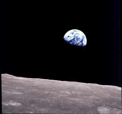 NASA photo of Earth from the moon 